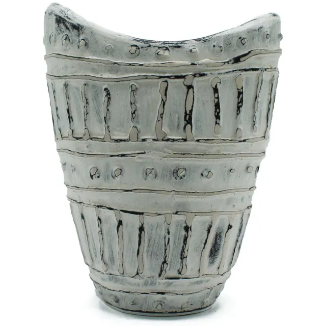 Ancient Wisdom Vaas met brede hals - crème 22 cm