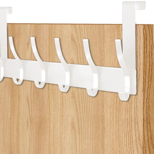Ibenzoa Ruimtebesparende Deurhaak – Kleding & Handdoeken wit