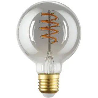 EGLO Ledfilamentlamp Globe - Smoke - D8cm - Warm Wit - E27 - 4w Transparant