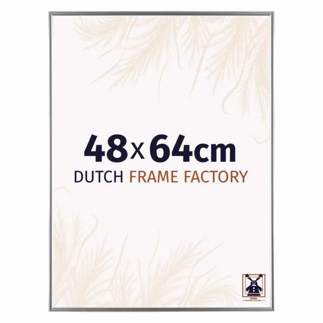 Dutch Frame Factory Fotolijst 48x64 cm - Kunststof - Zilver Hoogglans - Easy
