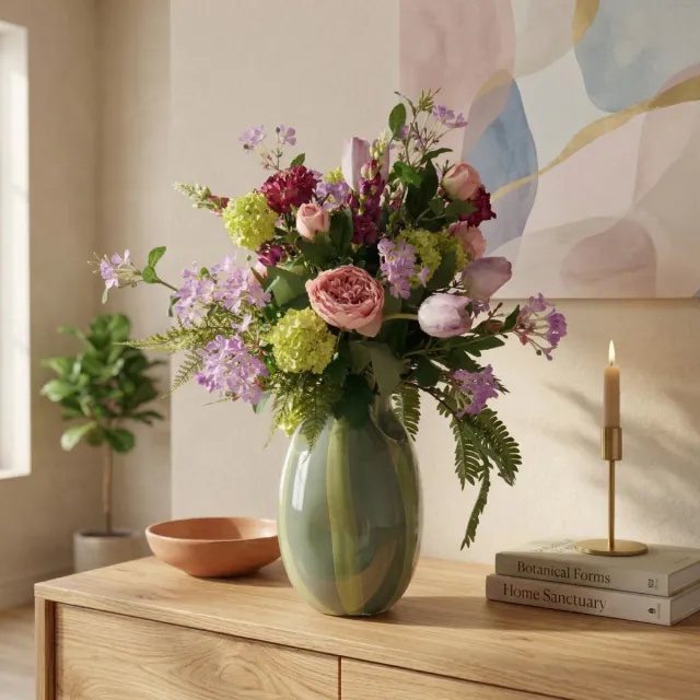 maxifleur Kunstplanten Kunstboeket Mette Emmen 70 cm Meerkleurig