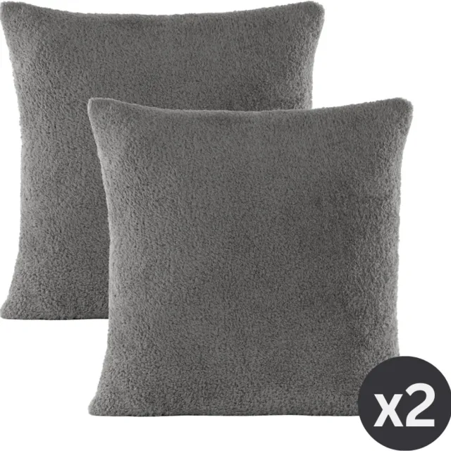Tiseco Kussen COCOON (gevuld) - SET/2 - Half fleece - 45x45 cm, grijs GREY