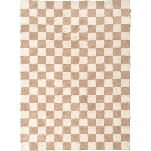 Fraai Retro vloerkleed - Gambit Beige/Wit