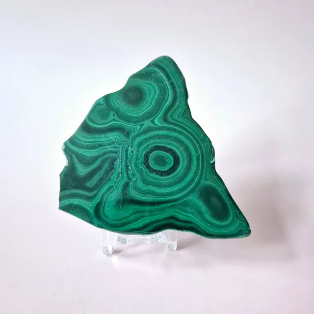 Moonlight Gemstones Edelsteen Malachiet Schijf op standaard (50-80g) Meerkleurig