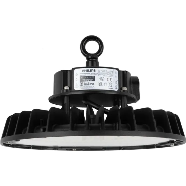 LEDVION LED High bay, IP65, 200-160-120W, 175 lm/W, Driver, 6500K, Dimbaar, UFO lamp voor, werkplaatsverlichting, halverlichting, plafondlamp werkplaats Zwart