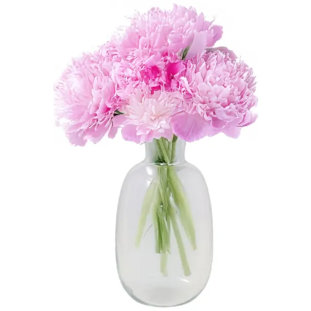 DK design Bloemenvaas Mira - fles vaas model - transparant glas - 21 x 37 cm - boeketvazen