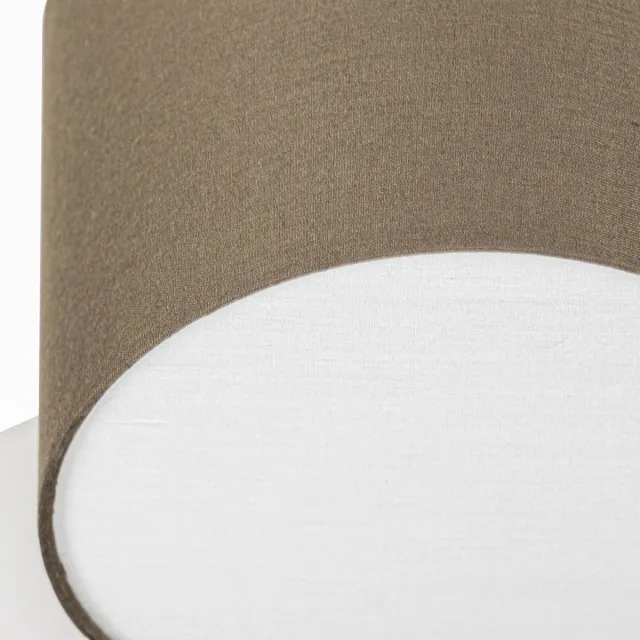 Lindby plafondlamp - 5lichts - textiel, metaal - H: 21.5 cm - E27 - grijs, zwart, wit