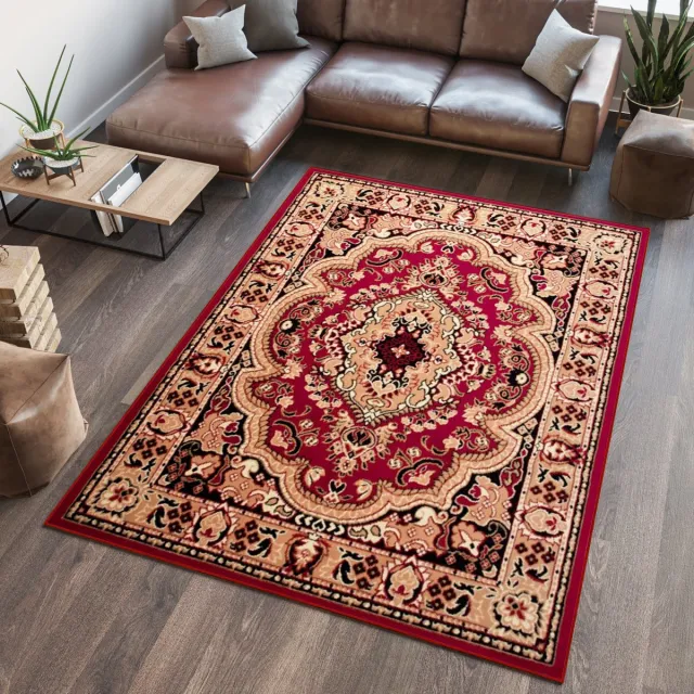 Tapiso Atlas PP Vloerkleed Rood Woonkamer Tapijt Maat- 250x300 Rood 9