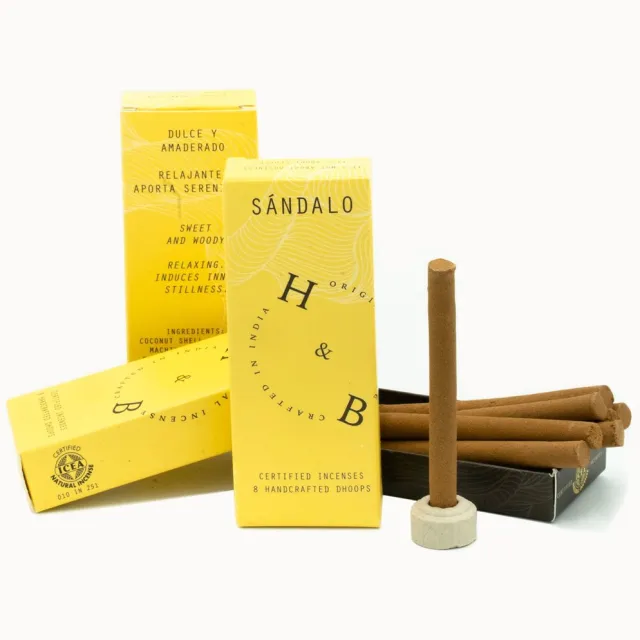 H&B Incense Wierook uit India - Dhoop Sandelhout - H&B Original Incense - Sandalo