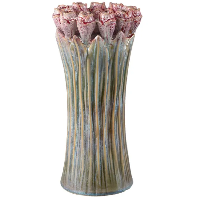 PTMD Vaas Tulips - Groen - 18.5x18.5x39.5cm