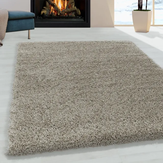 Muratap Monaco Soft Shaggy Hoogpolig Vloerkleed Beige- 300x400 CM Creme