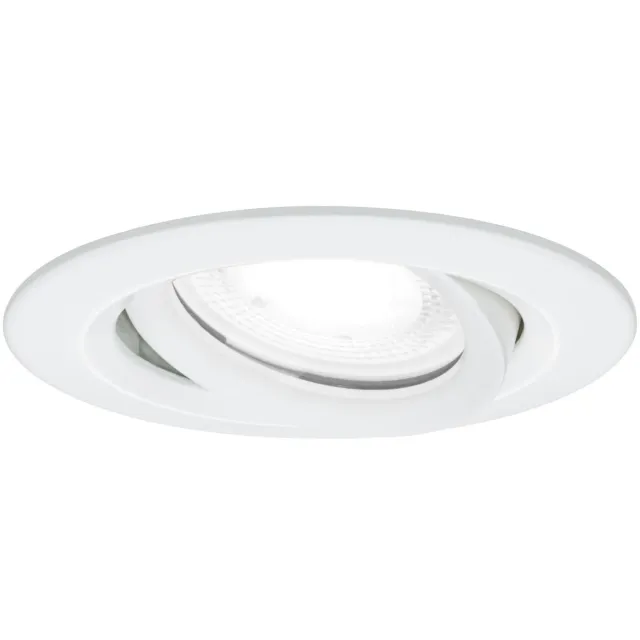 Paulmann LED-inbouwlamp Nova Plus Enkele lamp zwenkbaar IP65 rond 93 mm 30° GU10 6W 470lm 230V dimbaar 4000K Wit mat