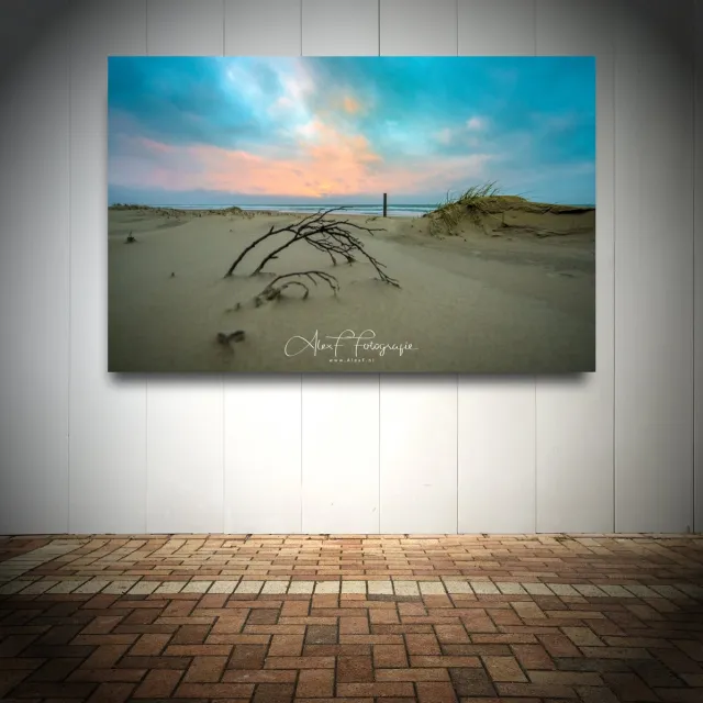 Alex F Fotografie Foto op Canvas - Strand AlexF053 – Formaat 120 x 80cm - Wanddecoratie - Muurdecoratie woonkamer - Slaapkamer decoratie - Kamer accessoires - Schilderijen op canvas multi