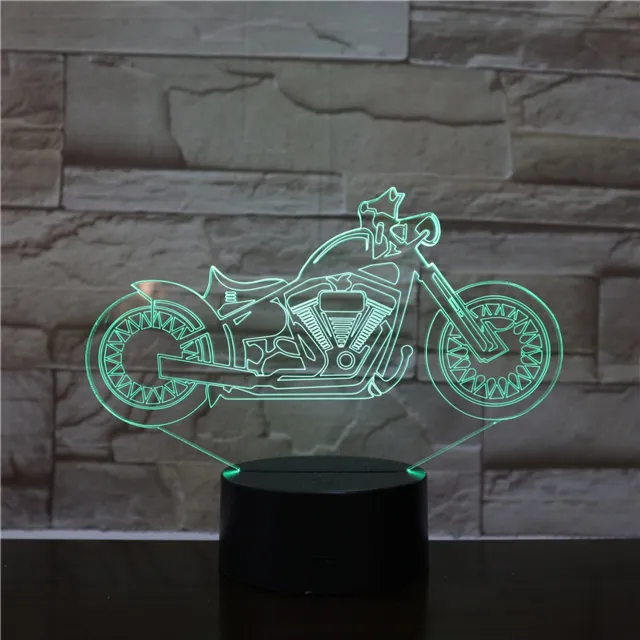 MC Living 3D Led Lamp Met Gravering - RGB 7 Kleuren - Moter