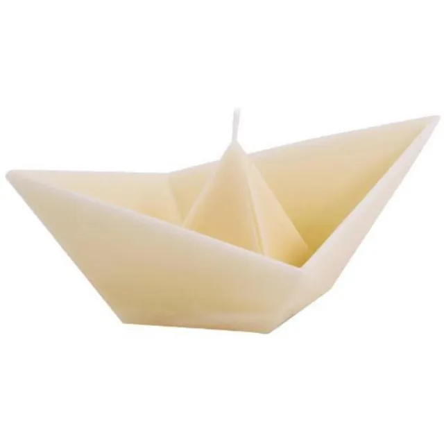 Cerabella Origami Bootje Bajel Kaars – Ivoor – 100% Sojawas – 9 cm