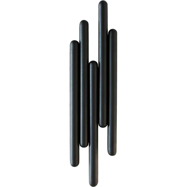 XLBoom Tuub Kapstok Small - RVS - Zwart - 9,5 × 6 × 37,5 cm