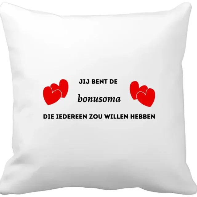 Akyol jij bent de bonusoma die iedereen zou willen hebben Kussen hoes - Oma - geweldige oma - liefste oma - verjaardag - cadeau - kado - bedankje - geschenk - 40 bij 40 cm Multicolor