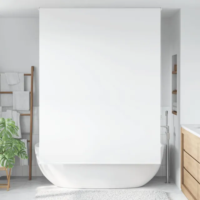 vidaXL Doucherolgordijn 160x240 cm stofbreedte 156 cm wit