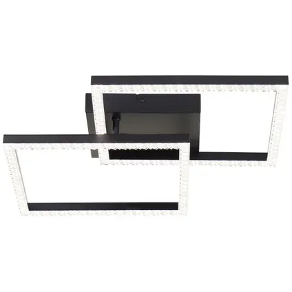 Brilliant Plafondlamp Ranni Zwart Kristaleffect 18w