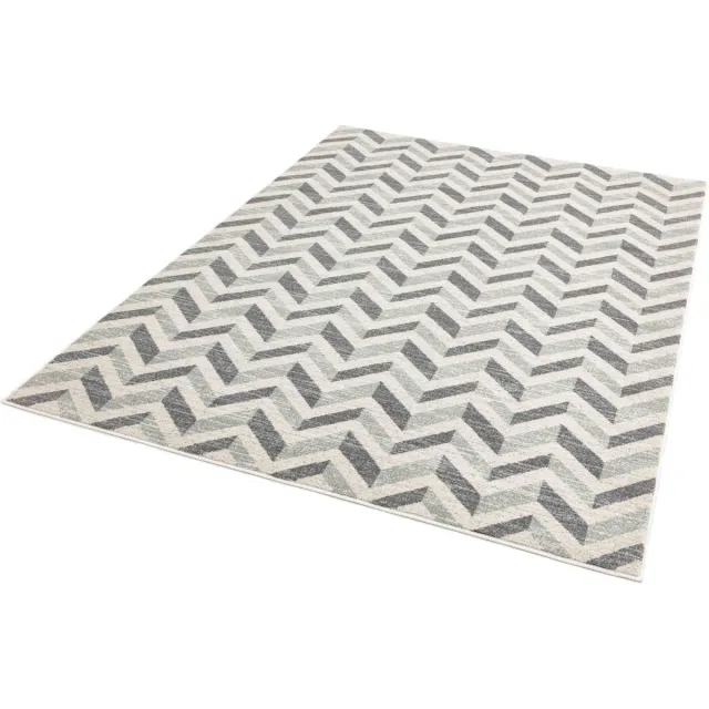easy living colt-chevron-grey Vloerkleed - 160x230 - Rechthoek - Laagpolig Tapijt - Modern - Grijs