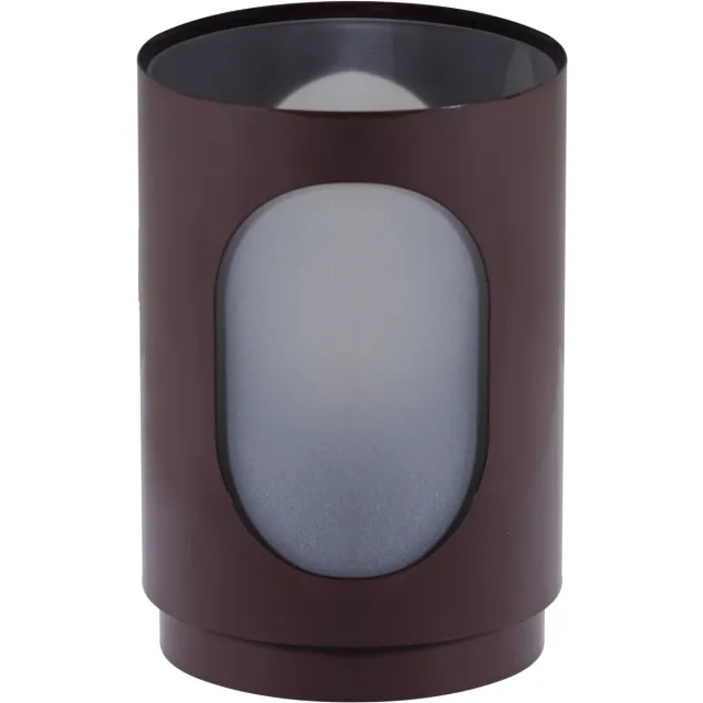 WOOOD Tavo Windlichten - Metaal/Glas - Bruin - Set Van 2