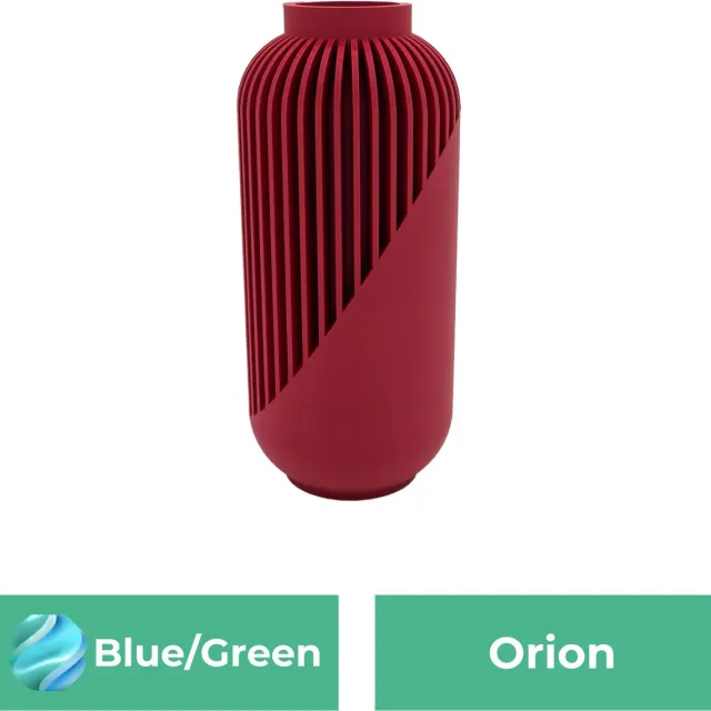 Lovora Orion moderne vaas – Decoratieve vaas - Blauw / Groen - 3d geprinte vaas – geschikt voor droogbloemen - 20CM