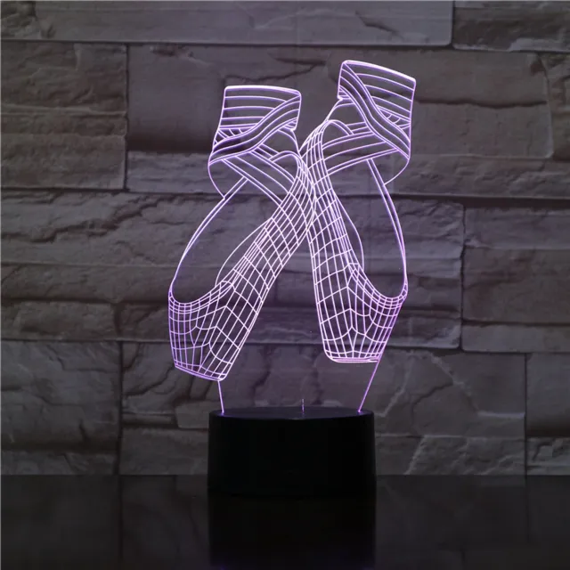MC Living 3D Led Lamp Met Gravering - RGB 7 Kleuren - Bellerina