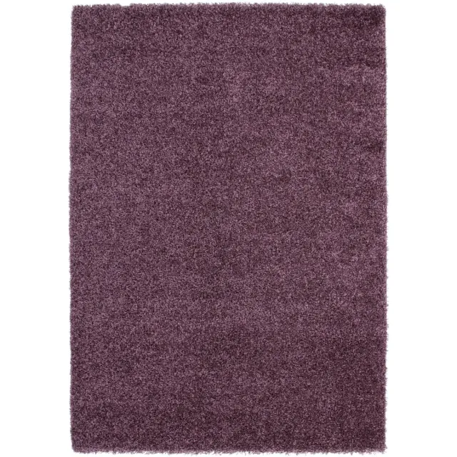Padiro pluizig hoogpolig shaggy vloerkleed 230 x 320 cm - paars - modern effen ontwerp - van polypropyleen en jute