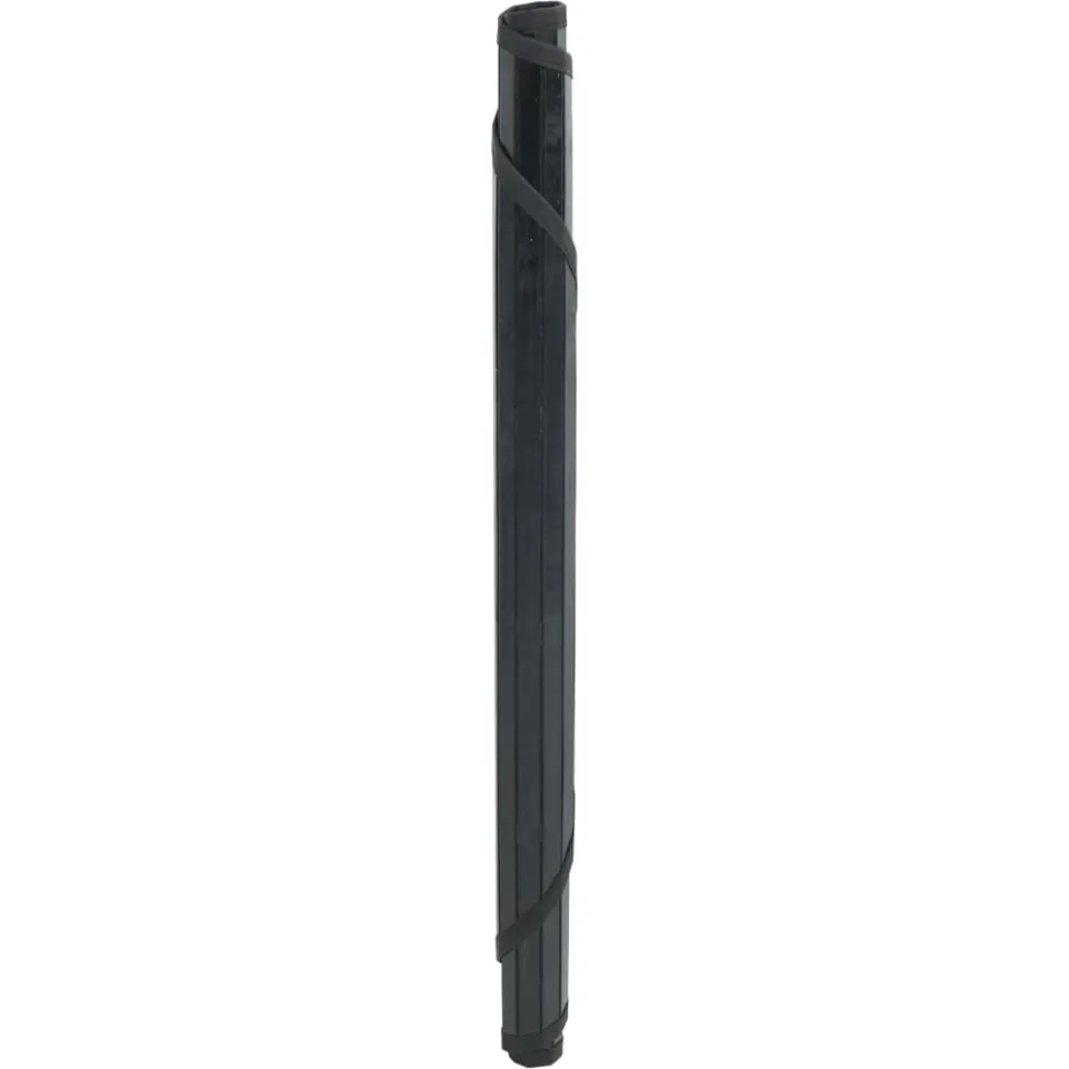 vidaXL Vloerkleed rond 100 cm bamboe zwart, foto 3
