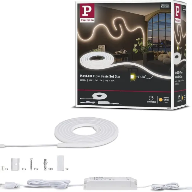 Paulmann MaxLED Flow Muurstrooklicht Binnen 3000 mm Wit