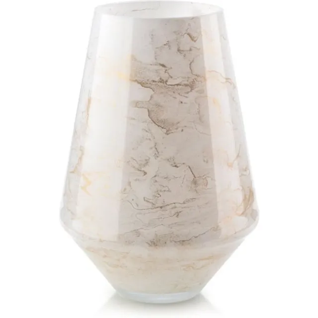Terroso Vaas Wit Marmer - Hoogte 26 cm