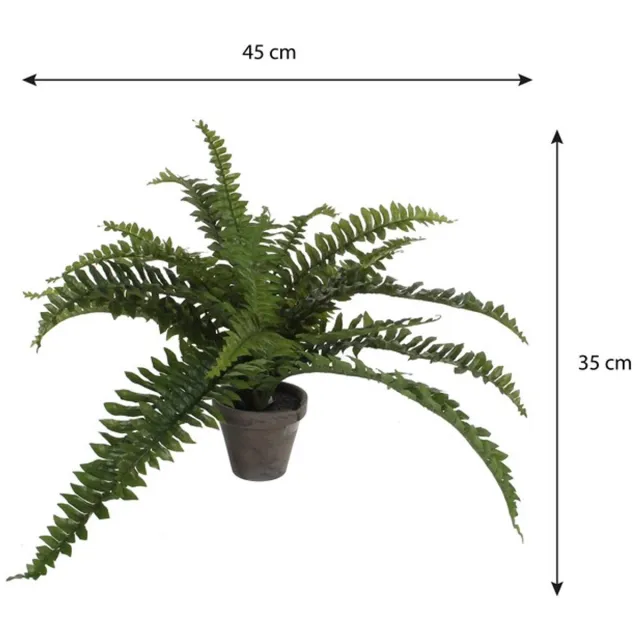 Mica Decorations Boston Varen Kunstplant in Bloempot Stan - H35 x Ø45 cm - Groen