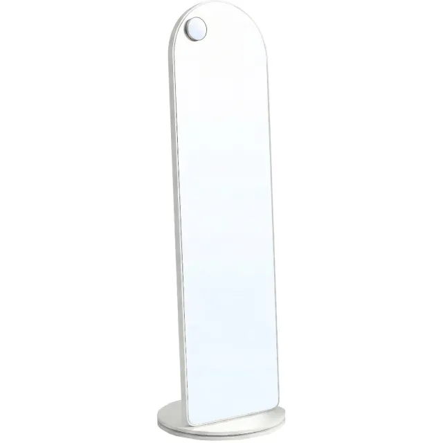 Songmics Spiegel - Spiegel Staand - Met Planken Haken en Vergrotende Spiegel - Voor Slaapkamer Wit