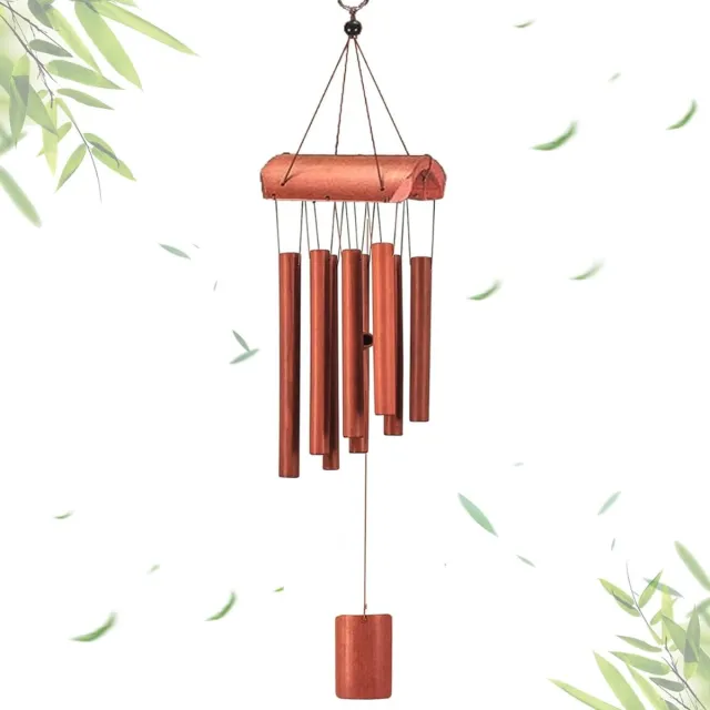 Ddd DD® Windgong Bamboe - Windvanger - Windorgel - 8 buizen - 10x9x65cm - Bruin - 10cm x 9cm x 65cm