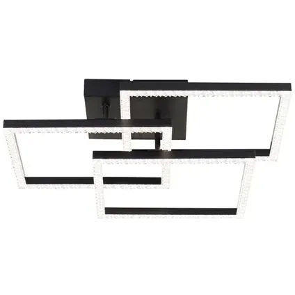Brilliant Plafondlamp Ranni Zwart Kristaleffect 27w
