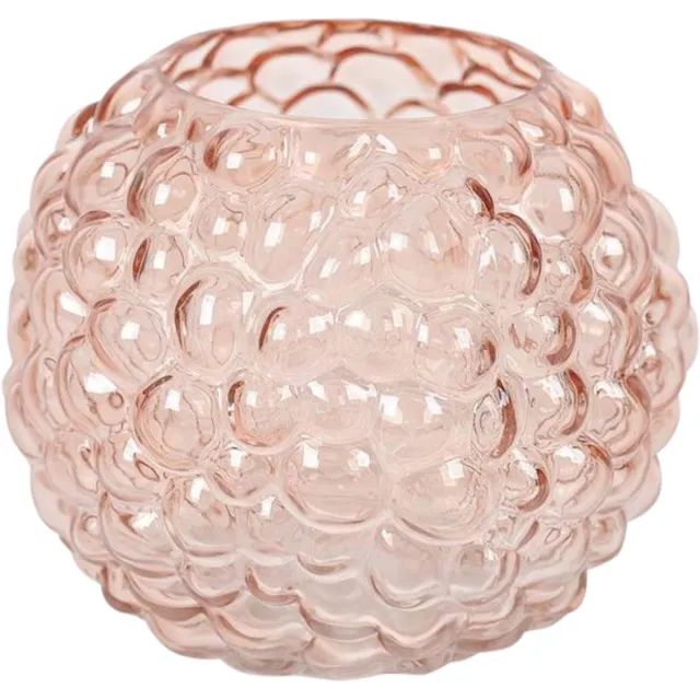 Rasteli Vaas - glas - roze - D20 x H17 cm
