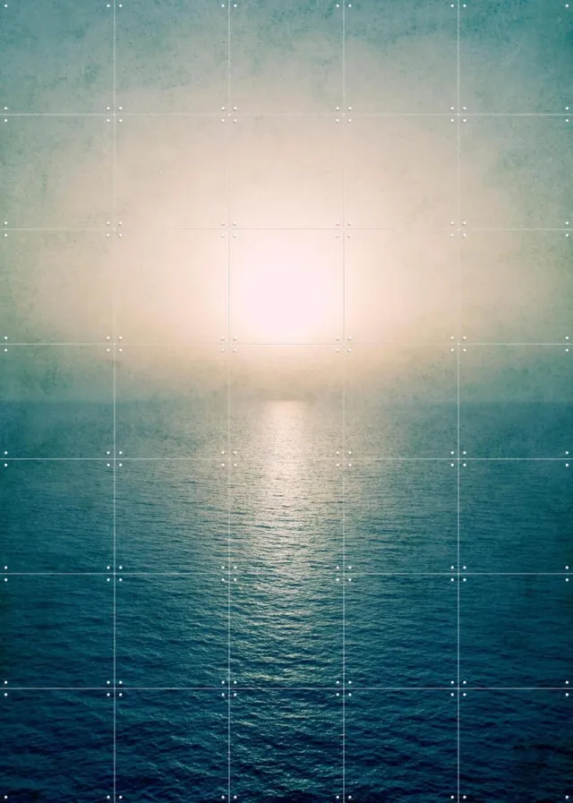 IXXI Oceanic, Angelo Cerantola - 100 x 140 cm - Grote wanddecoratie en posters - Fotografie, Minimalisme, Slaapkamer, Mancave, Woonkamer, Lucht Koele tinten / Blauw