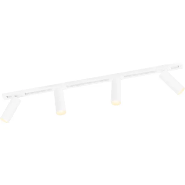 LEDVION LED Railverlichting 1M + 4 Railspots (Wit - Dimbaar - GU10 Fitting) - 1-Fase