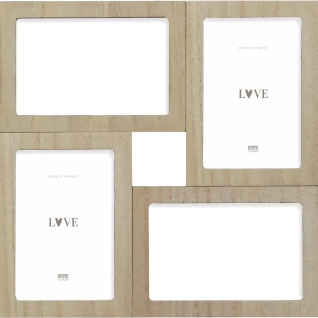 Deknudt Frames multifotolijst S68UC3 P4 - naturel - houtfineer - 4x 10x15 cm