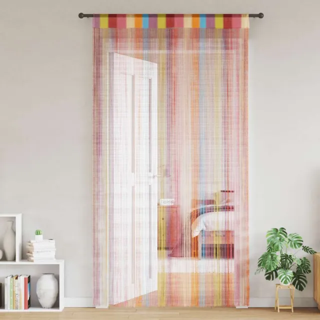 vidaXL Koordgordijnen 2 st Veelkleurig 140x250 cm Meerkleurig