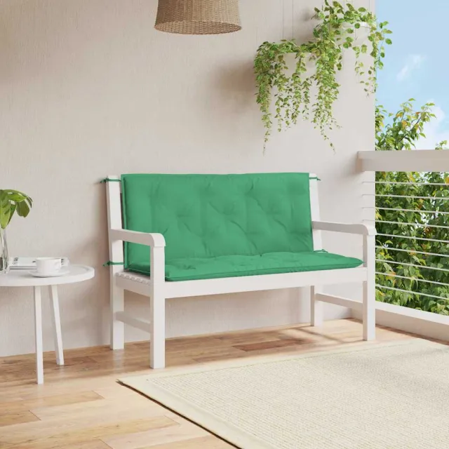 vidaXL Tuinbankkussen 120x(50+50)x7 cm oxford stof groen