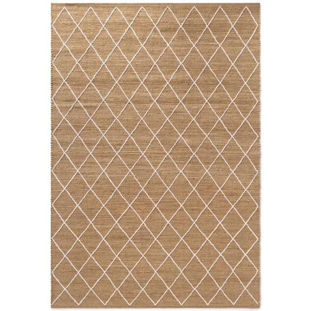 flycarpets Laagpolig Vloerkleed Kunu Jute - Naturel / Goud / Wit, foto 2
