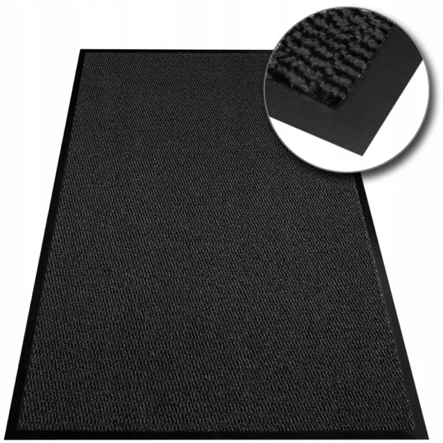MadLand Merkloos Professionele Deurmat 120x240 cm - Vuil- en Waterabsorberend Zwart