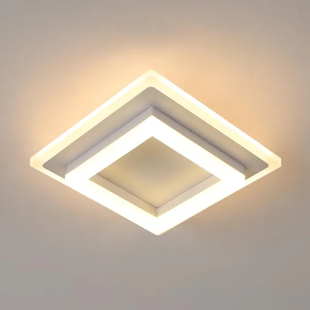 Riserva Plafondlamp - Vierkant Modern Decoratief - 3000K Warm Wit LED - 24W IJzer‑Acryl