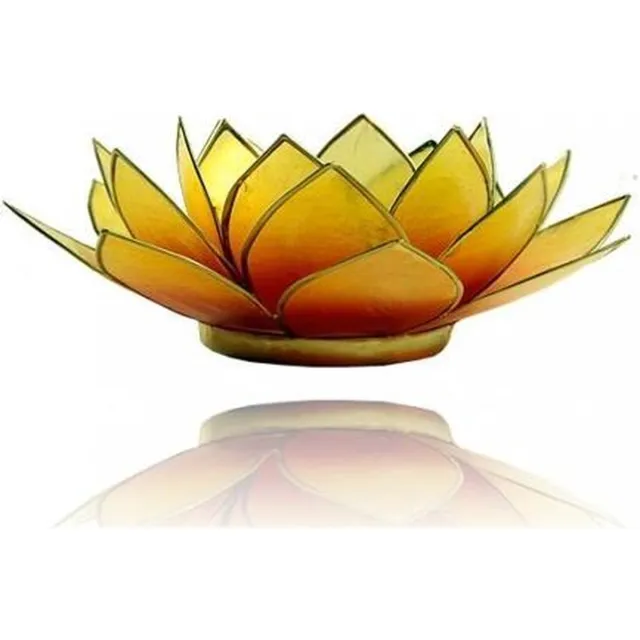 Phoenix Import Mani Bhadra Lotus sfeerlicht 2-kleurig oranje-geel