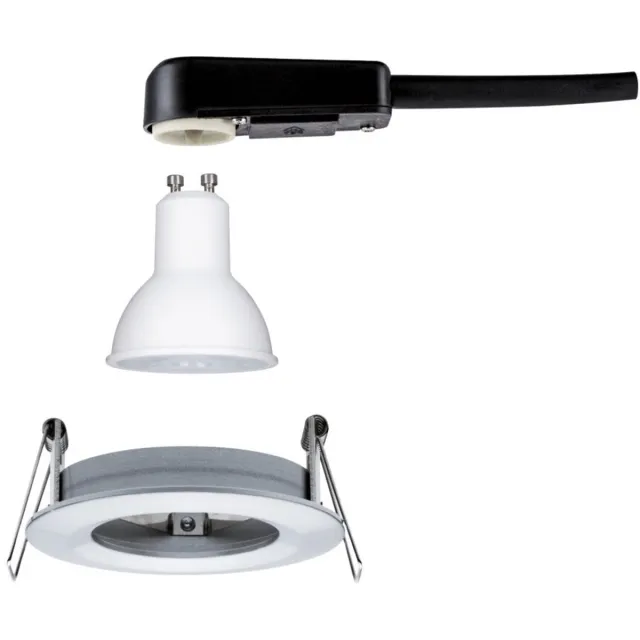 Paulmann LED-inbouwlamp Nova star IP44 rond 78mm GU10 6,5W 460lm 230V 2700K Alu gedraaid