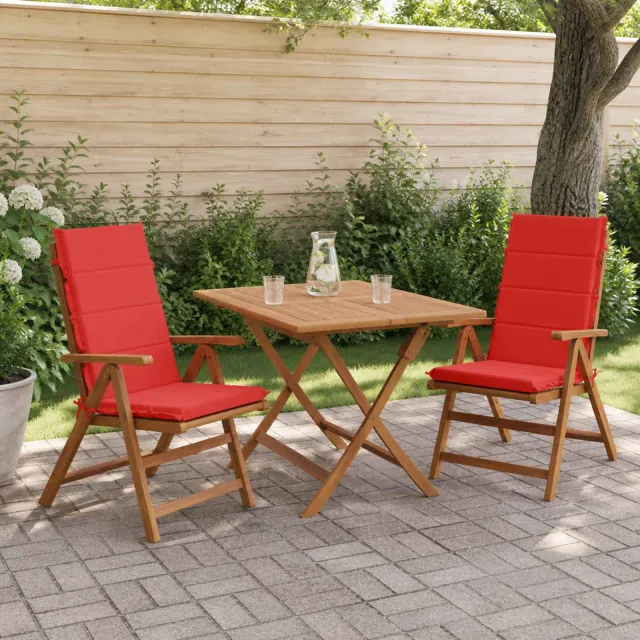 vidaXL Kussen voor stoel met hoge rug GEMERT 2 st 100% Polyester Rood