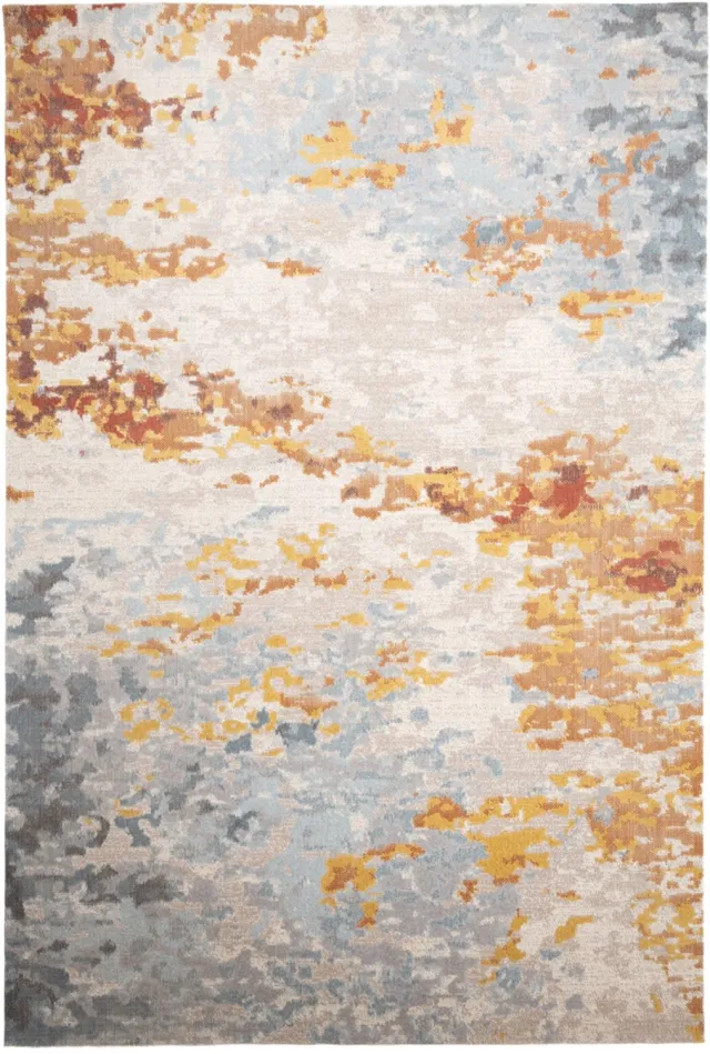 Fraai Modern vloerkleed - Bush Blauw/Terracotta - 140x200cm