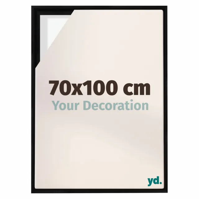 yd. yd, Baklijst 70x100 cm Zwart Mat - Lijst voor Canvasdoek - MDF Lyon