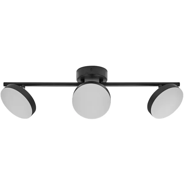 Osram Decor Spot Moon lamp zwart, 3 verstelbare lampkoppen, 16 W, 840 lm, 3000 K, metalen behuizing, functioneel en minimalistisch design, eenvoudig te installeren, LED niet vervangbaar